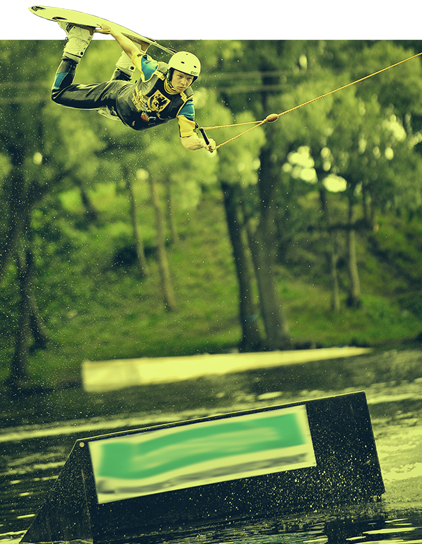 man on water skiing